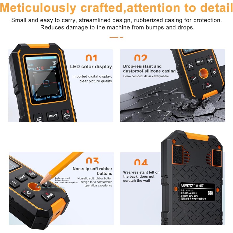 NF-513 3-in-1 Rechargeable Mag - đánh giá và giá Stud Finder Magnetic