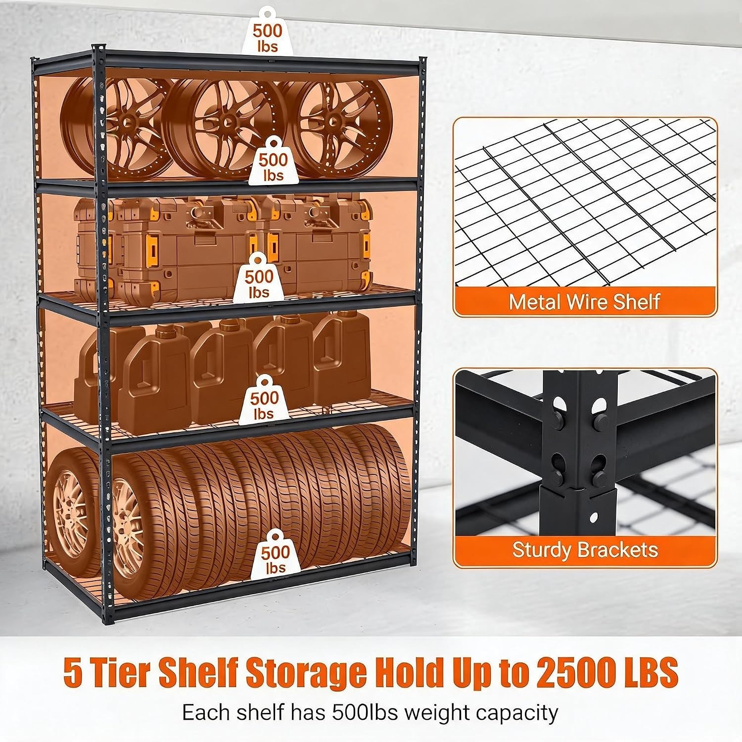 2500LBS 48“ Heavy Duty Storage - đánh giá và giá Home Improvement Outlet Stores